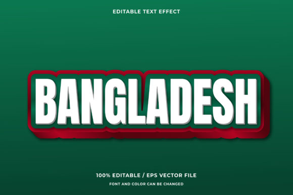 Bangladesh 3D Editable Text Effect: Design Insights
