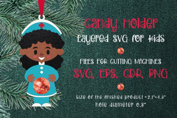 Black Woman Nurse Christmas Ornament Svg – Unique Holiday Decor with Meaning