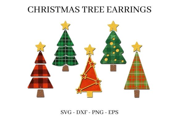 Christmas Tree Earrings SVG Bundle: A Creative Shortcut for Festive DIY Projects