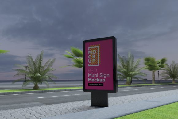 Evening View Sign Mockup Template: A Practical Assessment for Designers and Marketers