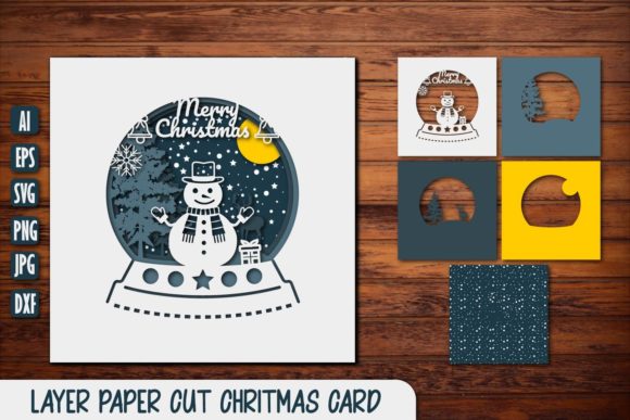 Exploring the Craft of Layer Paper Cut Christmas Card SVG Design