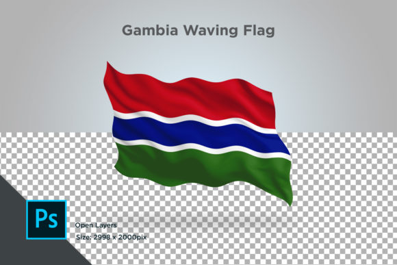 Gambia Waving Flag: Visual Asset for Digital Projects