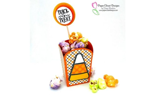 Halloween Candy Corn Popcorn Box: A Playful Display Font