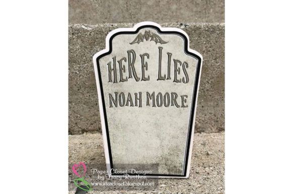 Halloween Funny Tombstone Box Medium
