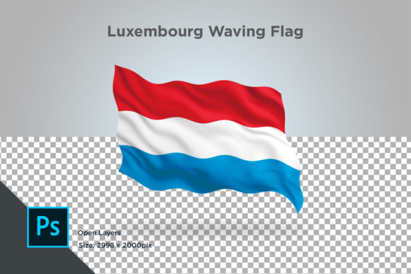 Luxembourg Waving Flag for Digital and Professional Use