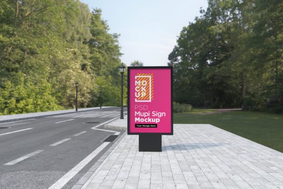 Mastering the Mupi Signage Roadside Mockup