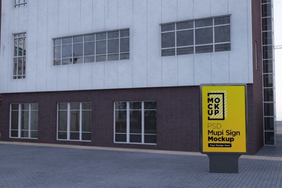 Mupi Signage Mockup Template