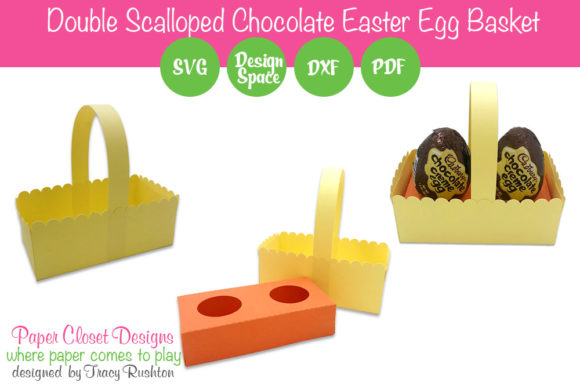 Scalloped Double Easter Egg Basket