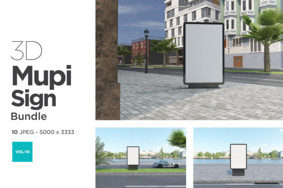 Seeing the Big Picture: How Mupi Sign Billboard Mockup Set Vol 10 Transforms Outdoor Advertising Presentations